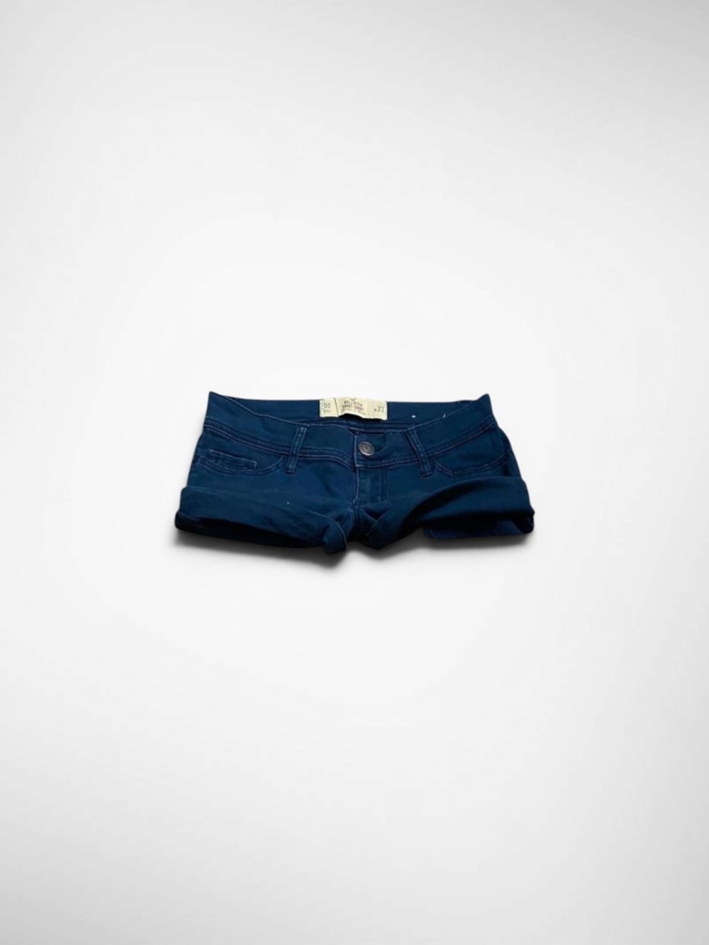 Hollister Co. Navy Blue Ultra Low Rise Micro Mini Shorts